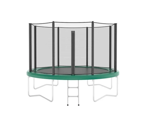 Orbit 14ft round garden trampoline in green with zip