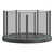 Akrobat Orbit Flat 14ft trampoline with grey pad and zip entry