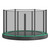 Akrobat Orbit Flat 10ft trampoline with zip entry in green