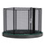 Akrobat Orbit Flat 10ft trampoline with overlapping entry in grey