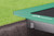 17x10 ft Akrobat Primus trampoline fitted in ground flat - green pad