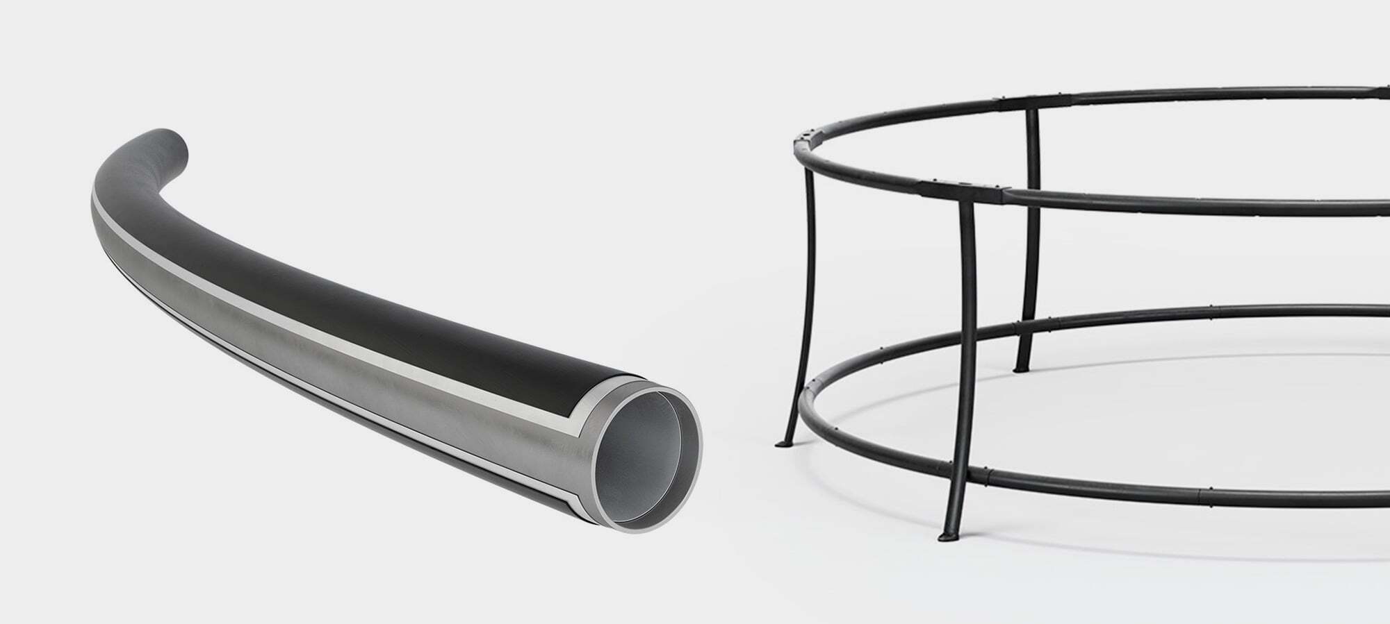 Close-up of the Vuly Lift 2's sturdy, galvanised steel frame