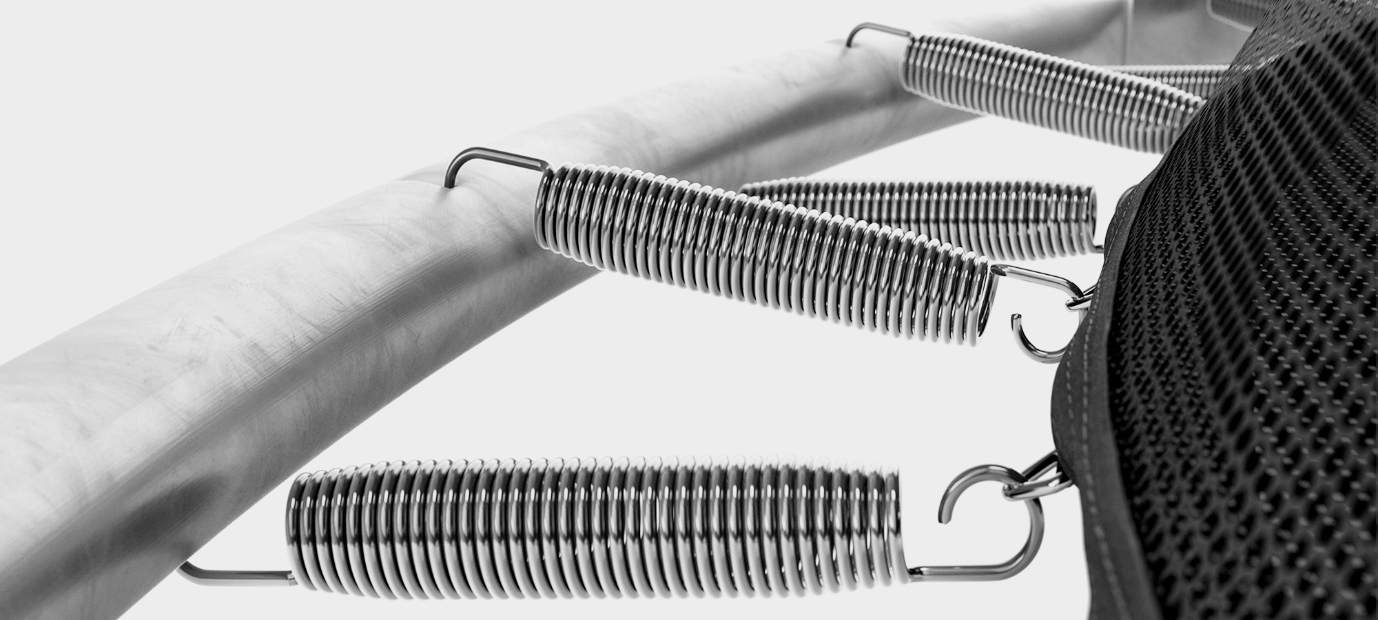 Close-up of the Vuly Ultra's two-layer coil spring rebound system