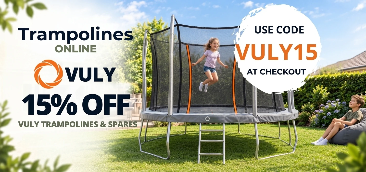 15% off Vuly trampolines with code VULY15