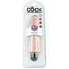 King Cock 8" Vibrating Stiffy in Vanilla at Bed Time Toys