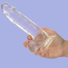 Crystal Addiction Clear 8” Dildo with Balls at Bed Time Toys