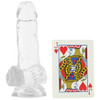 King Cock 5" Clear Cock with Balls at Bed Time Toys