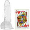 King Cock 4" Clear Cock with Balls at Bed Time Toys