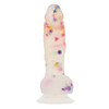Party Marty 7.5" Dildo With Balls in Frost & Confetti at Bed Time Toys
