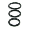 Silicone Support Cock Rings in Black at Bed Time Toys