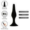 Pure Love 4.5” Massaging Wavy Butt Plug in Black at Bed Time Toys