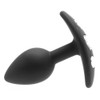 Regular Diamond Butt Plug with Handle in Black at Bed Time Toys