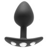 Large Diamond Butt Plug with Handle in Black at Bed Time Toys