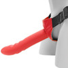 Hollow Curved Strap-On in Red at Bed Time Toys
