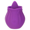 Rose Flickering Tongue Vibrating Clitoral Stimulator in Purple at Bed Time Toys