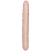 Veined Double Dildo 12” in Ivory at Bed Time Toys