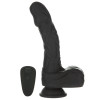 Naked Addiction - 8.6” Silicone Rotating & Thrusting Vibrating Dildo with Remote in Noir at Bed Time Toys