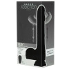 Naked Addiction - 8.6” Silicone Rotating & Thrusting Vibrating Dildo with Remote in Noir at Bed Time Toys
