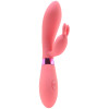 OMG! #SELFIE Silicone Rabbit Vibrator in Pink at Bed Time Toys