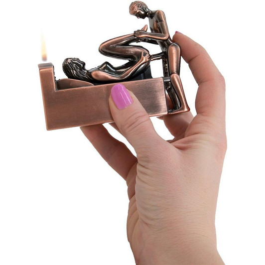 Couple on Bed Cigar Torch at Bed Time Toys