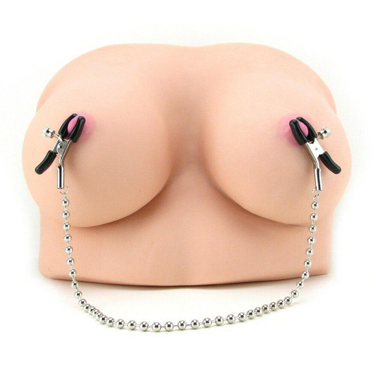 nipple play Silver Beaded Nipple Clamps at Bed Time Toys