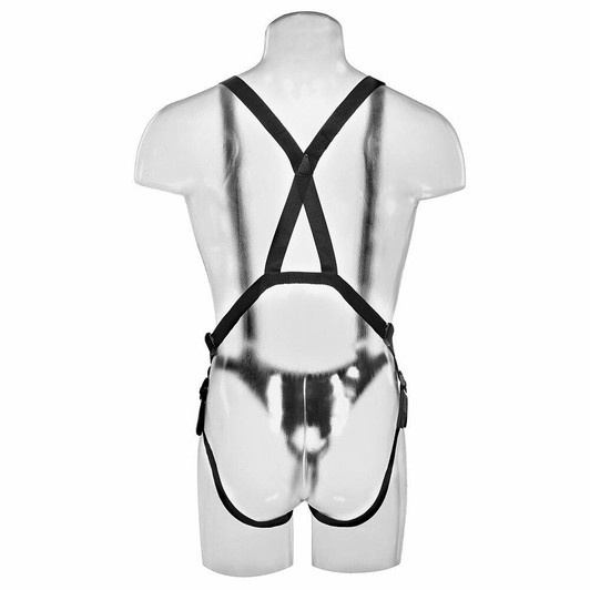 King Cock 11" Hollow Strap-On Suspender System at Bed Time Toys
