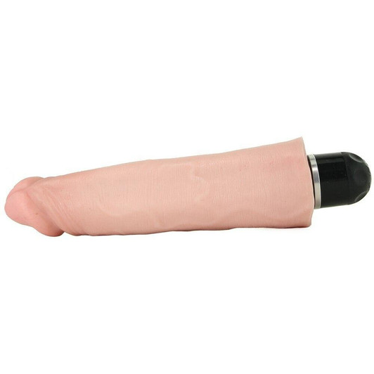 King Cock 8" Vibrating Stiffy in Vanilla at Bed Time Toys
