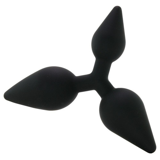 Wet Dreams Triple Play Butt Plug in Black at Bed Time Toys