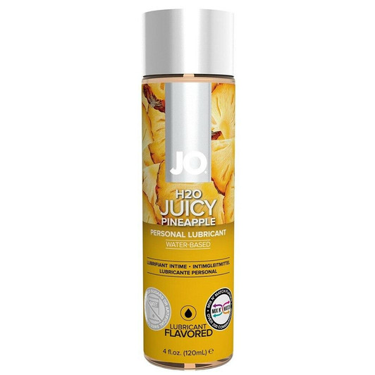 H2O Juicy Pineapple Flavored Lubricant in 4oz/118mL at Bed Time Toys