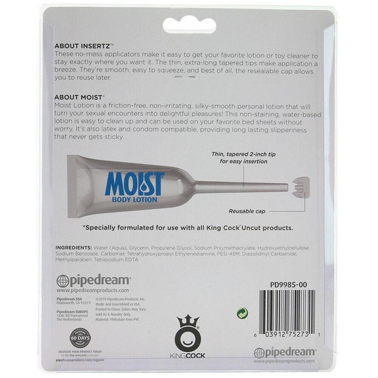 King Cock Moist Body Lotion Insertz 3-Pack at Bed Time Toys