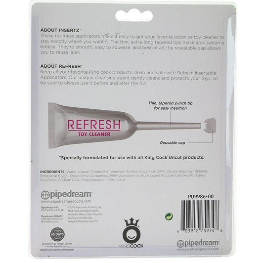 King Cock Refresh Toy Cleaner Insertz 3-Pack at Bed Time Toys