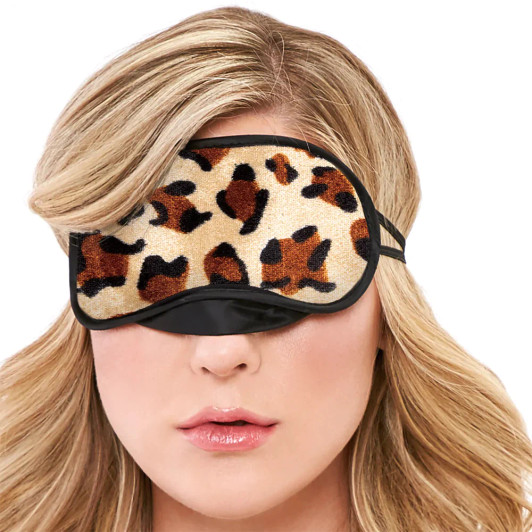 Lux Fetish Peek-A-Boo Leopard Love Mask at Bed Time Toys