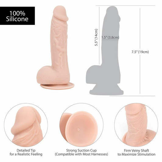 Mark 7.5" Dildo With Balls at Bed Time Toys