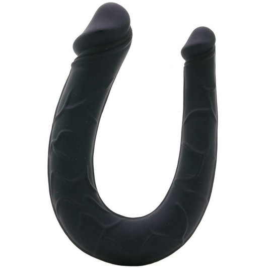 Seduce Me Curved Double Dildo at Bed Time Toys