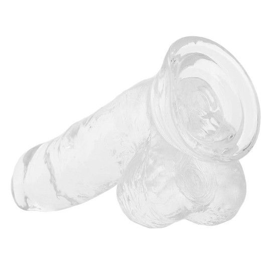 King Cock 5" Clear Cock with Balls at Bed Time Toys