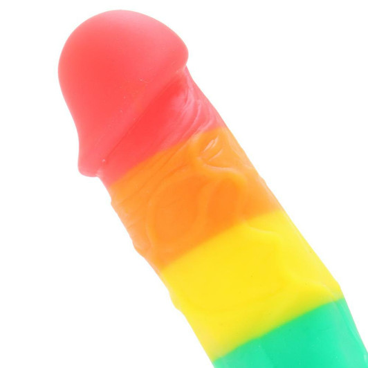 Colours Pride Edition 5” Silicone Dildo in Rainbow at Bed Time Toys