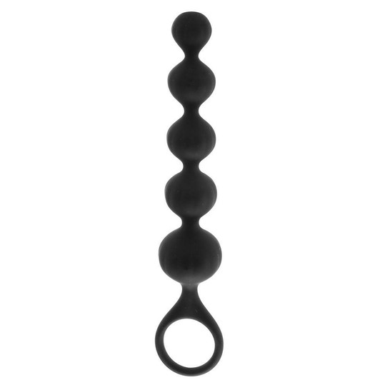 Satisfyer Soft Silicone Anal Beads in Black at Bed Time Toys
