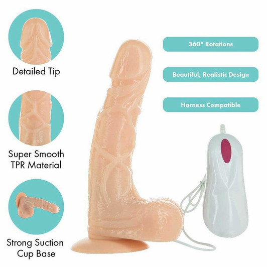 Pure Love Lil Larry Rotating Vibrator with Wired Remote at Bed Time Toys