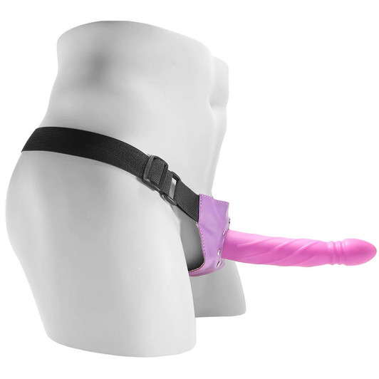 Hollow Twisted Strap-On in Purple at Bed Time Toys