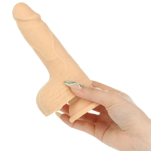Naked Addiction - 6.5" Thrusting Dildo with Remote in Flesh at Bed Time Toys