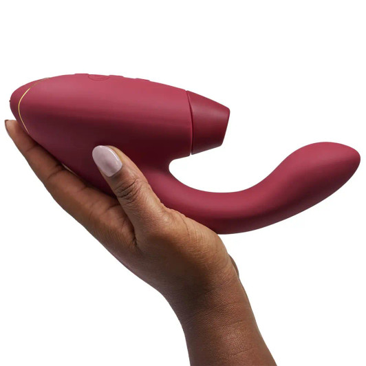 Womanizer DUO 2 Dual Stimulator in Bordeaux at Bed Time Toys