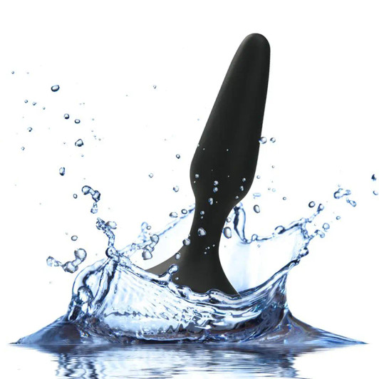 Pure Love Silicone Anal Plug in 4.5” in Black at Bed Time Toys