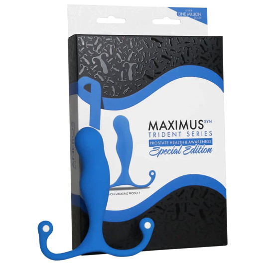 Maximus Syn Trident Male G-Spot Stimulator Special Edition in Blue at Bed Time Toys