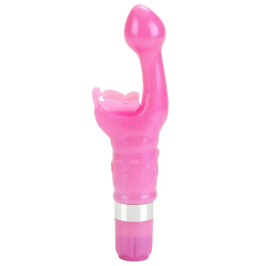 Platinum Edition 9 Function Butterfly Kiss Vibrator in Pink at Bed Time Toys