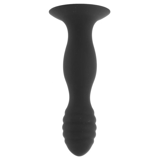 Silicone Ribbed Anal Stud Probe at Bed Time Toys