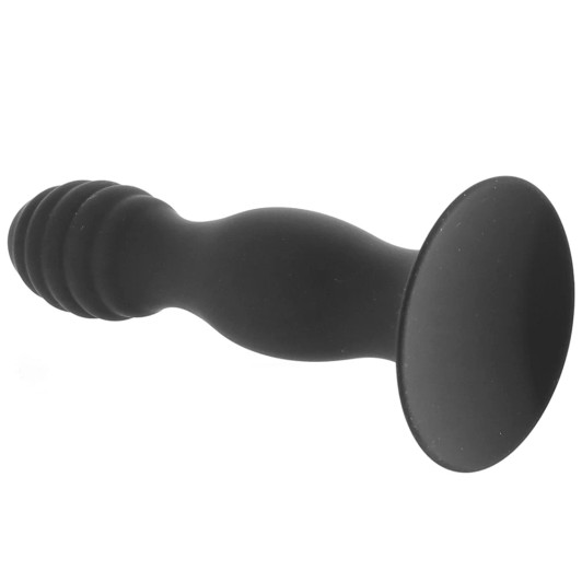 Silicone Ribbed Anal Stud Probe at Bed Time Toys