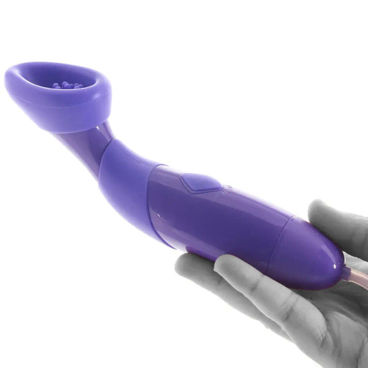 Intimate Vibrating Silicone Suction Pump in Purple at Bed Time Toys