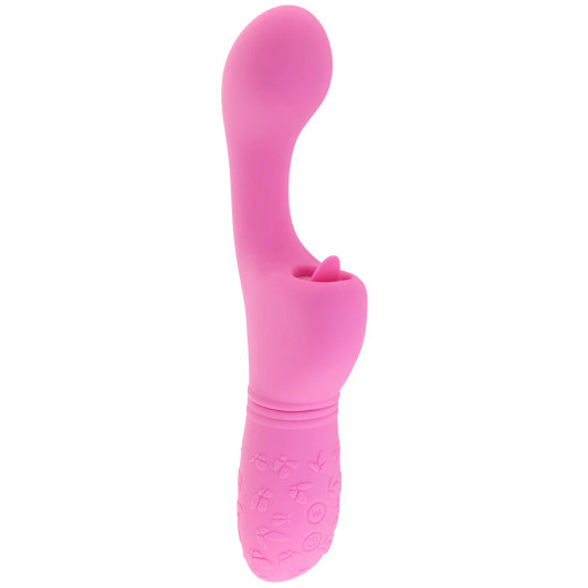 Rechargeable Butterfly Kiss Flicker Vibrator in Pink at Bed Time Toys