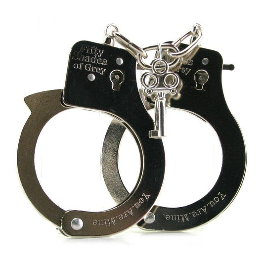 You Are Mine Metal Handcuffs at Bed Time Toys