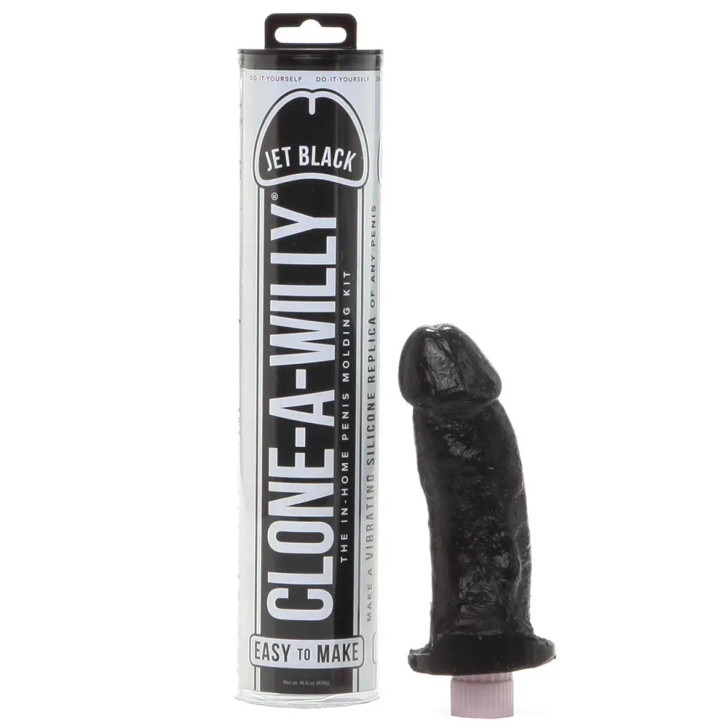 Clone-A-Willy Vibrator Kit in Jet Black at Bed Time Toys
